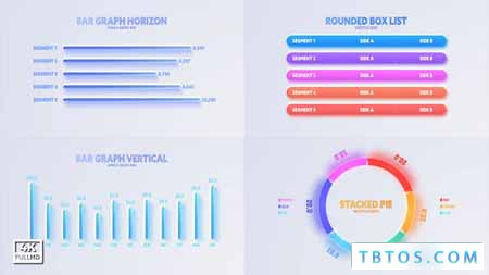 Videohive Infographics Simple Neumorphism Graph