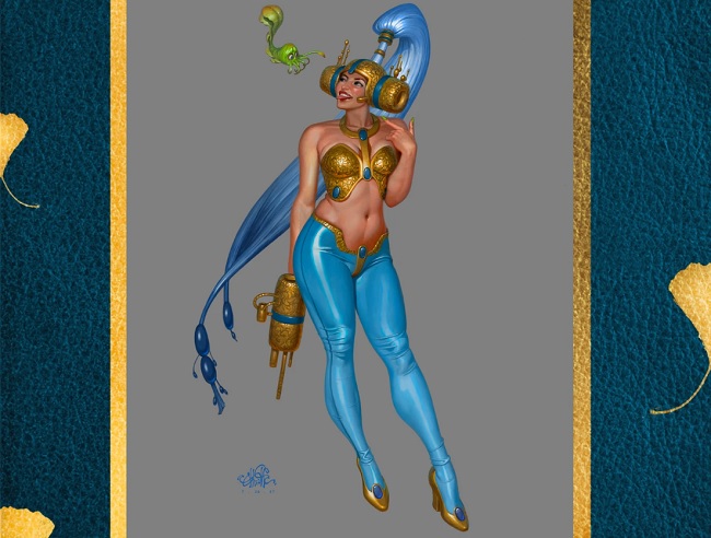 Gumroad Space Princess 003 Female Character Painting