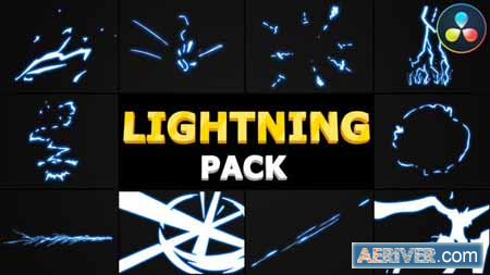 Videohive Cartoon Lightning Pack DaVinci Resolve