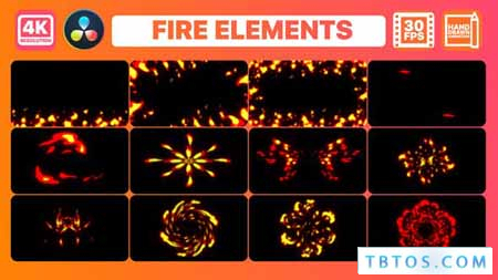 Videohive Fire Elements And Backgrounds for DaVinci Resolve