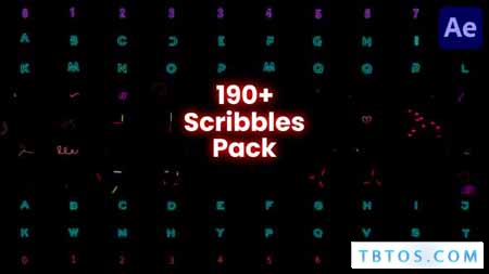 Videohive Scribble Alphabet Pack