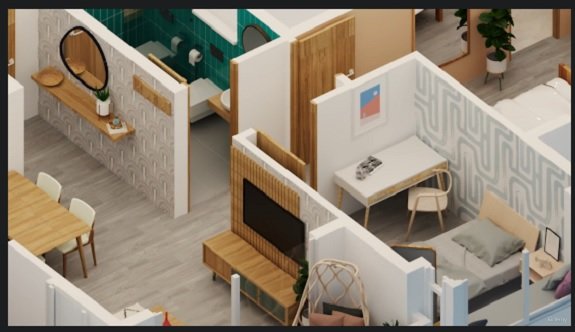 Udemy 3D Floor Plan Masterclass with Sketchup Vray Flextools