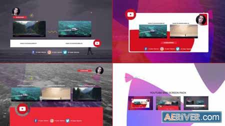 Videohive Youtube End Screens Pack