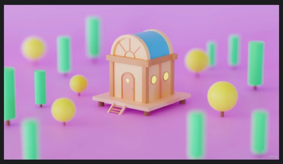 Udemy Blender 3D Easy Cartoon Home in the Woods