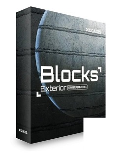 CGAxis Blocks Exterior Concrete Walls PBR Textures