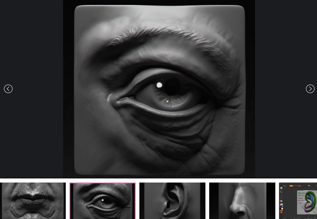 FlippedNormals Sculpting the Facial Features in Zbrush