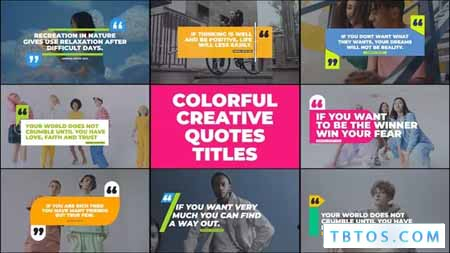 Videohive Quotes Titles Colorful V1
