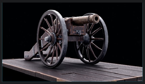 Udemy BLENDER Learn how to create old realistic cannon