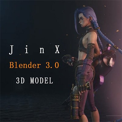 Gumroad Jinx 3D model Blender file Blender 3 0