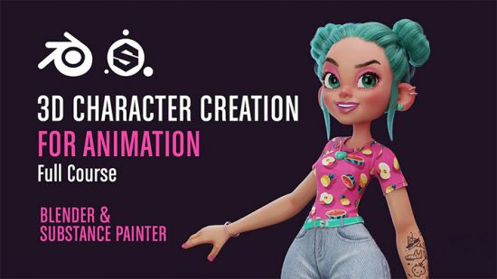Gumroad 3D Character Creation for animation in Blender Substance Painter