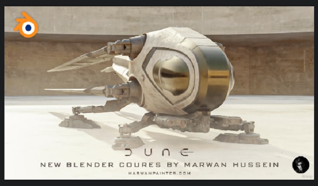 Udemy BLENDER Creating the Dune Ornithopter from start to finish