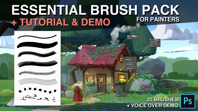 Artstation Florian Coudray Essential brush pack for painters Demo Tutorial