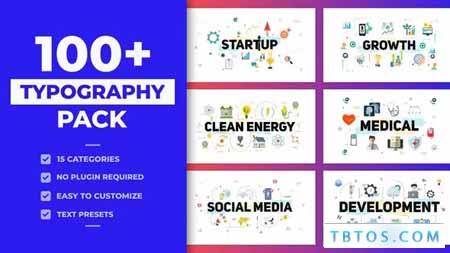 Videohive 100 Typography Scenes Pack