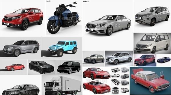 Car 3D Models Bundle August 2022