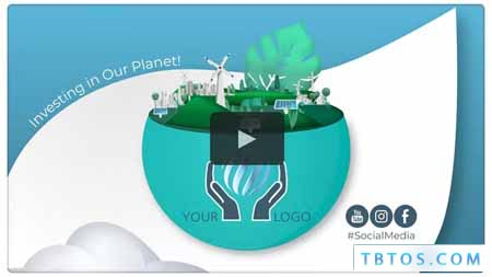 Videohive Clean Energy Logo Intro Green Planet Campaign