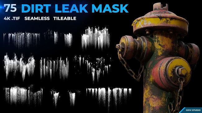 Artstation 75 Dirt Leak Effect Mask