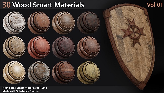 ArtStation Wood Smart Materials Collection Vol 1 3