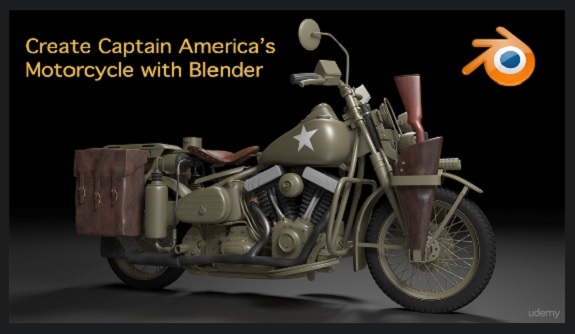 Create Captain America s Motorcycle with Blender
