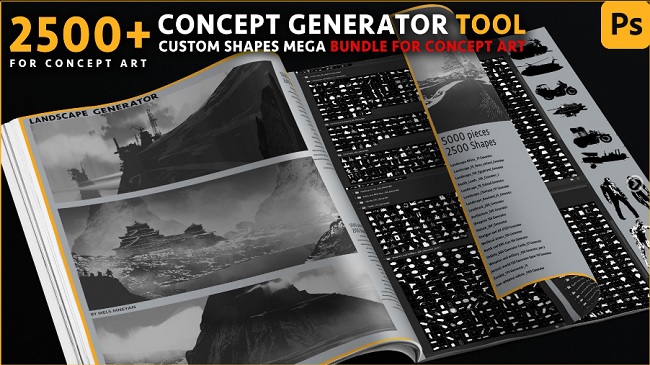 Artstation Concept Generator Tool Custom shape Mega BUNDLE 5200 pieces