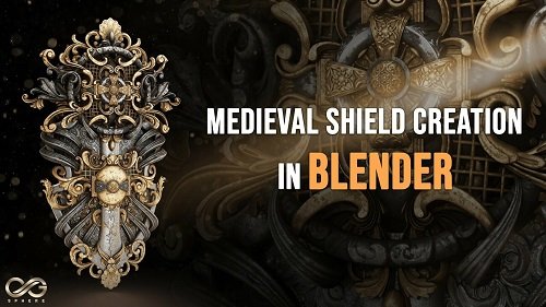 Create Super Detailed Shield In Blender Tutorial Modeling Texturing Render