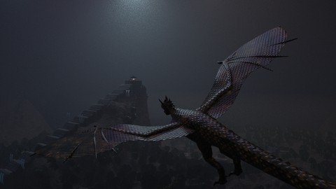 The Complete 3D Cinematic City Of Dragon For Metaverse Nft
