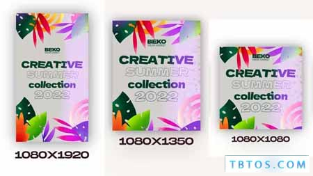 Videohive Colorfull Summer Collection Instagram 3 in 1