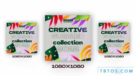 Videohive Colorfull Summer Collection Instagram Post 1080×1080
