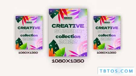 Videohive Colorfull Summer Collection Instagram Post 1080×1350