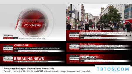 Videohive Modern News Lower Thirds Broadcast Package