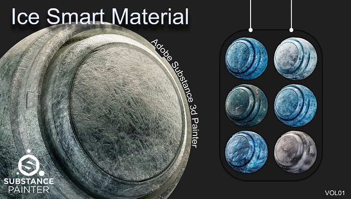 ArtStation Ice Smart Material Adobe Substance 3D Painter VOL 01