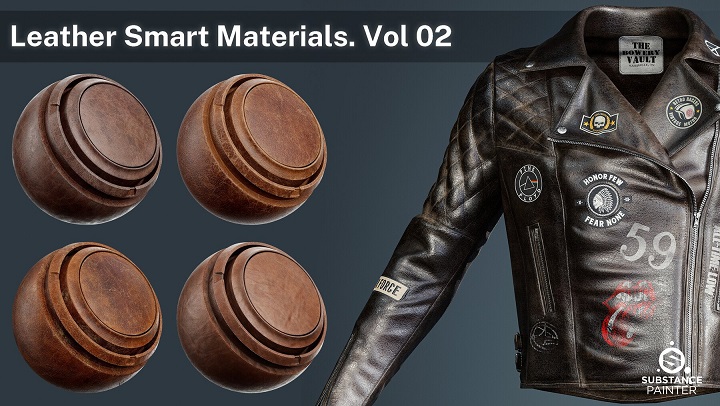 ArtStation Leather Smart Materials for Substance painter Vol 1 2