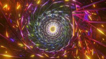 licsiren Spiral Shape 3D Kaleidoscope Colorful Abstract Background Vj Seamless Loop 4K MOV