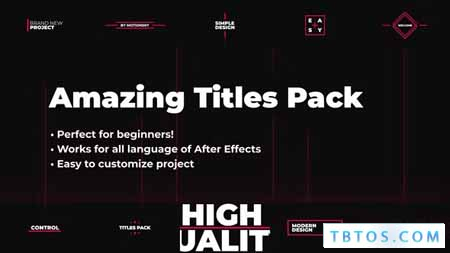 Videohive Amazing Titles Pack After Effects