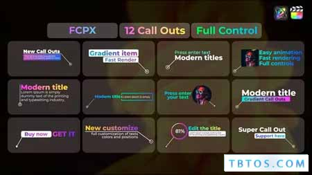 Videohive Gradient Call Outs FCPX