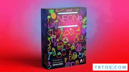 Videohive Neon Elements Food