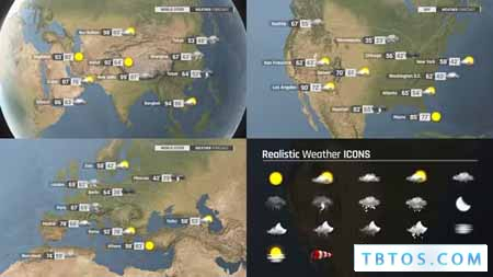 Videohive World Weather Forecast Globe ToolKit