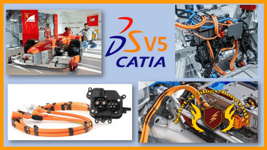 Catia V5 Electric Vehicle High Voltage Harness Design