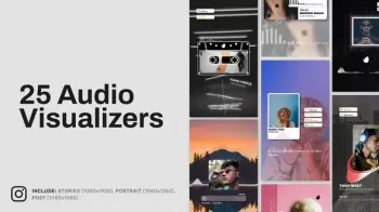 Promak Instagram Audio Visualizers Stories and Posts AEP