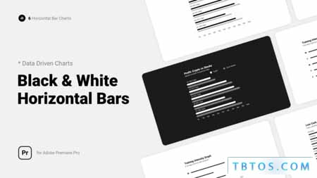 Videohive Black White Horizontal Bar Charts MOGRT for Premiere Pro 39734528