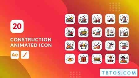 Videohive Construction Animated Icons After Effects