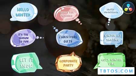 Videohive Ice And Crystal Speech Bubbles DaVinci Resolve