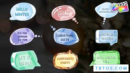 Videohive Ice And Crystal Speech Bubbles FCPX