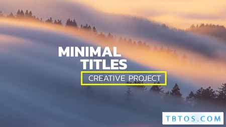 Videohive Minimal Titles Premiere Pro
