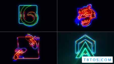 Videohive Neon Glitch Logo Reveal