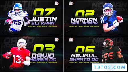Videohive Sports Player Profiles Player Introducing